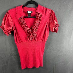 Studio 1940 Size Small Ladies pullover V neck short sleeve Sweater